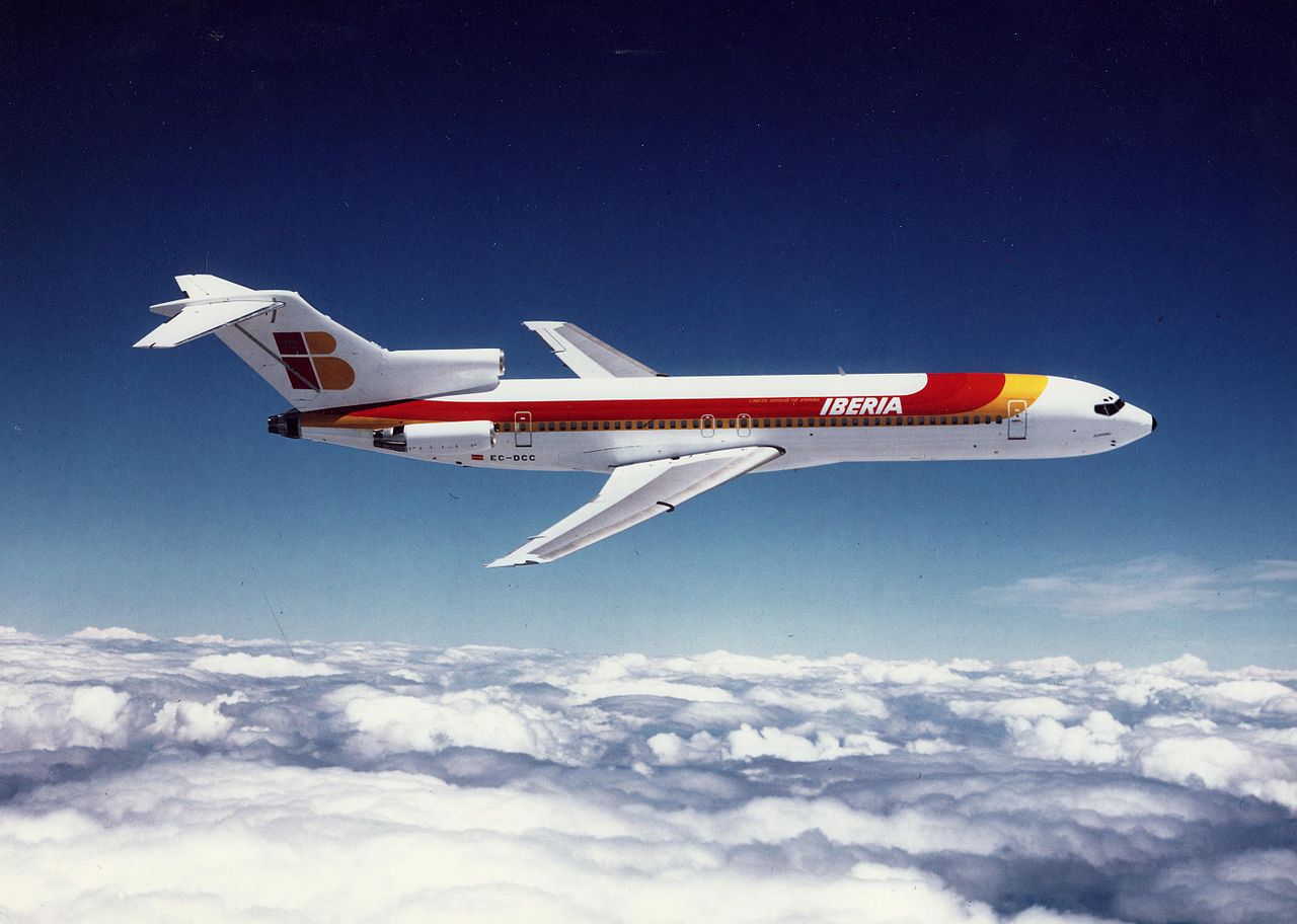 Boeing 727-Passagierflugzeug von Iberia mit drei Triebwerken